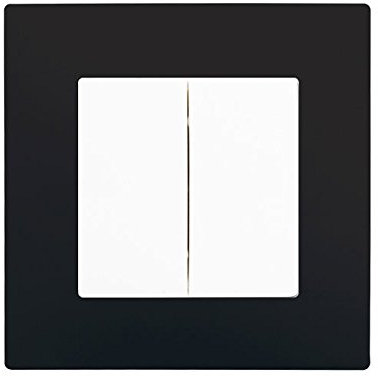 Double Va-et-Vient Blanc Delta Viva + Plaque Noir