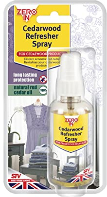 ZERO IN Cedar Wood Refresher Spray 75ml 100% Natural ZER039