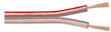 Goobay 15127 Lautsprecherkabel 2x1,5 mm² Kupfer Litze / Boxenkabel Audio Kabel Meterware / Speaker Cable Kupferkabel / Subwoofer Kabel / Transparent / 25m