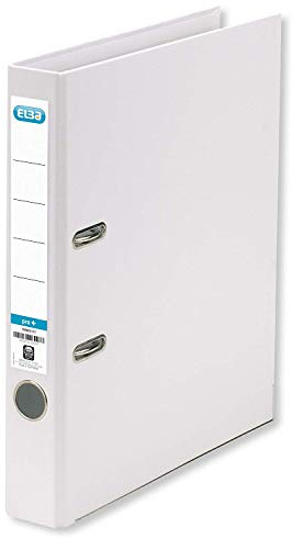 Elba Premium Akten-Ordner A4, smart Pro plus, 5 cm schmal, Kunststoff Ordner, weiss, 10 Stück