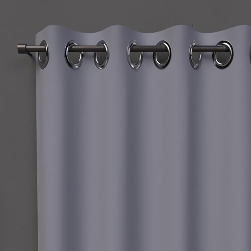 Soleil d'ocre OSCURANTE Tenda con Occhielli, Grigio, 140 x 180 cm