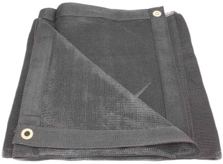 Mytee Products 12'x26' Black 70% Shade Mesh Tarp for Outdoor w/Grommets - 6 Oz Extra Durable Heavy Duty Mesh Tarps for Dump Truck, Rolloff Trucks - Mesh Shade Net Cloth for Sun, Plant, Patio