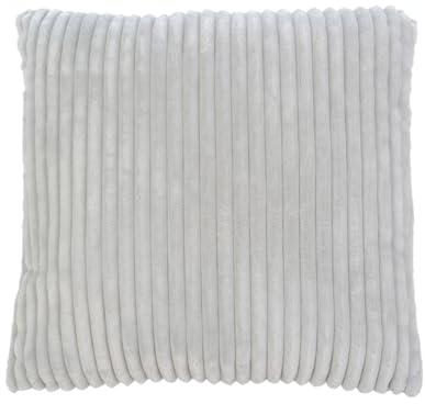 Gözze - Kuschelweicher Kissenbezug in Cord Optik, 2er Set, 50 x 50 cm - Silber