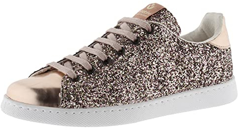 Victoria Baskets Tenis 112558 | Paillettes & Pièces Métallisées & Lacets Assortis pour Fille