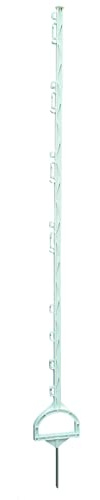 Mustang Lot de 20 piquets pour clôture en plastique Blanc 155 cm