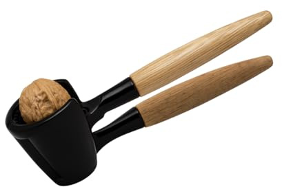 VENTEO Casse Noix en Métal et Bois Robuste | Pince Cuisine Ergonomique et Antidérapante pour Fruits à Coque | Outil Casse tete Multifonction Résistant pour Décortiquer Noisettes et Noix de Macadamia