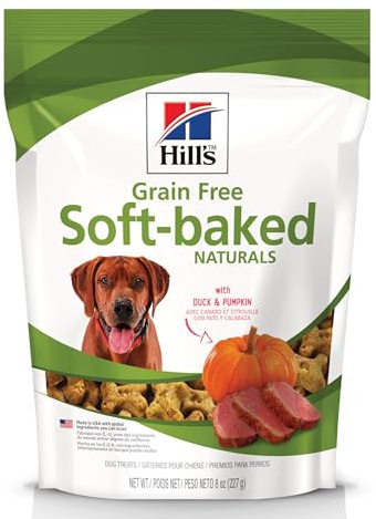 Hill's Grain Free Soft-Baked Naturals Dog Treats, Duck & Pumpkin