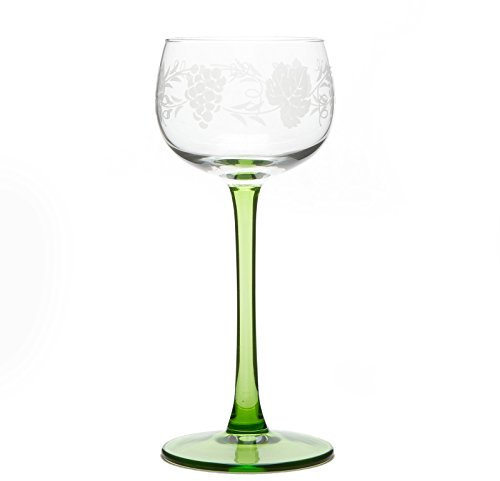 Böckling 6 Verres à Vin d'Alsace décor GRAPPES