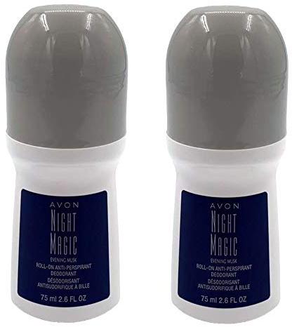Avon NIGHT MAGIC EVENING ROLL-ON ANTI-PERSPIRANT DEODORANT Pack of 2 (Bonus Size)