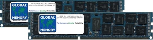 32GB (2 x 16GB) DDR3 1866MHz PC3-14900 240-PIN ECC REGISTRADO DIMM (RDIMM) Memoria RAM Kit para Apple Mac Pro (Finales DE 2013)