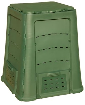 Remaplan Thermoquick –Schnellkomposter Express 400 L (L x B x H 75 x 75 x 85 cm, Farbe Grün, Leichter Aufbau durch Stecksystem, Bequeme Entnahme) 339034-016