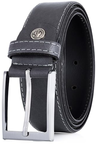 LINDENMANN Ledergürtel Herren/Gürtel Herren, Rindleder-Gürtel XL bombiert, grau, Größe/Size:115
