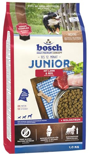 bosch HPC Junior con agnello e riso | Cibo secco per cani per allevare cuccioli sensibili dal punto di vista nutrizionale | 1 x 3000 g
