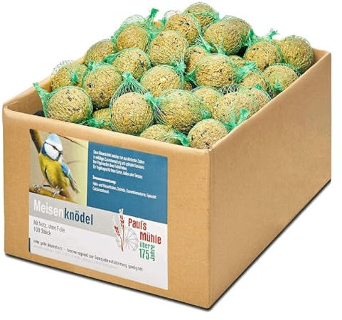Paul´s Mühle Meisenknödel mit Netz im Karton, 100 Stück