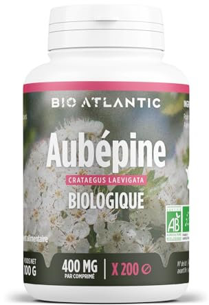 Aubépine Bio - Crataegus laevigata - 400 mg - 200 Comprimés