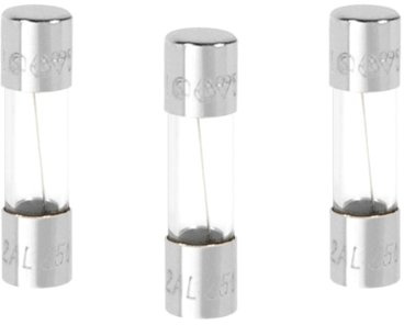 Deblex 715846 - Fusibile elettronico, fusibile 2A, fusibile a fusione rapida, confezione da 3 fusibili in vetro, 5 x 20 2 Ampere