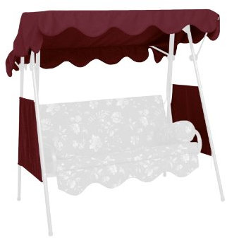 Angerer Freizeitmöbel GmbH Hollywoodschaukel Sonnendach - passend für viele 2-Sitzer Hollywoodschaukeln - Schaukeldach Made in Germany (PE bordaux, 150 x 120 cm)