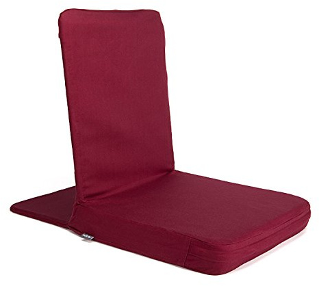 Bodhi Chaise de Sol Mandir XL | Siège de méditation avec Coussin d'assise épais | Chaise de Sol Confortable avec Dossier rembourré | Housse Lavable | Idéal pour Yoga et méditation (Bordeaux, XL)