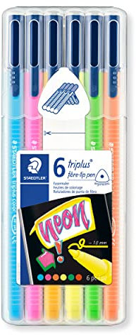 Flamaster Triplus 1 mm 6 kolorów neonowych