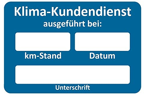AUPROTEC Kundendienst Aufkleber Werkstatt Serviceaufkleber Auswahl: 10 Stück, Klimaservice bei