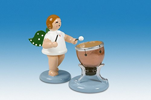 Rudolphs Schatzkiste Holzfigur Engel mit Pauke ohne Krone Höhe 6cm NEU Holzengel Instrument Seiffen Erzgebirge Figur Dekoration Holzfiguren Weihnachten Fensterschmuck Spielzeug Deko Weihnachtsfigur