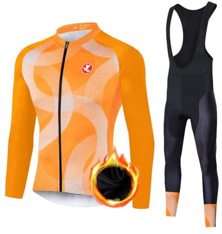 UGLY FROG Neue Klassik Vlies Fahrradtrikot Fahrradbekleidung Winter Herren Thermo Langarmtrikot Radfahren Jersey Triathlon Rennrad Trikots & Shirts Kleidung
