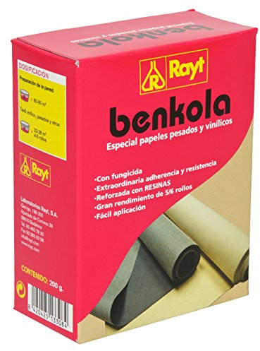 Benkola 133-08: Cola en polvo para pegado de papeles pesados y vinílicos, diluible en agua y fácil de retirar sin desperfectos. 200gr.