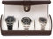 CASE ELEGANCE Boîte à Montres Portable Coffret Montre Homme/Femme en Similicuir, Boîte de Rangement pour 3 Montres (Brun)