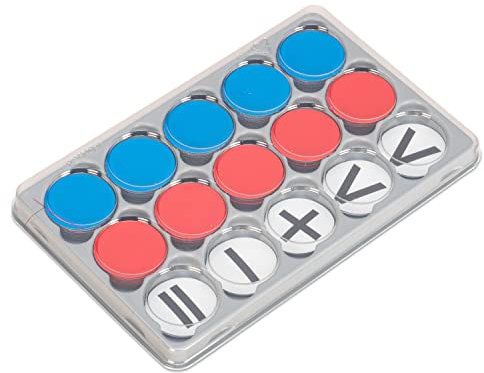 Betzold - Wendeplättchen (magnetisch)- Rechnen lernen Rechenhilfe rot blau Magnet Rechentafel