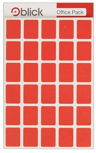 Blick Labels, Red, Self Adhesive Stickers Office Pack, Rectangular, 19mm x 25mm, 960 Labels, for Home, Office, Family, School, Letters