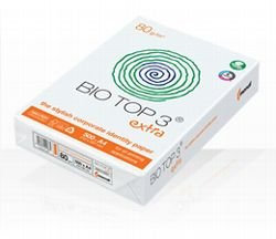 BioTop 3 Extra Kopierpapier 90g TCF von Mondi DIN A5-2000 Blatt Bio Top 3