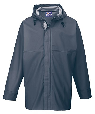 Portwest S250 Sealtex Ocean Jacket Long Sleeve Waterproof with Welded Seams | Navy, 2X Large, EN 343 Class 4:1, UKCA Marked, Regular Fit, 95% PVC, Inner Elasticated Cuff, Double Storm Flap, Two-Way Zip