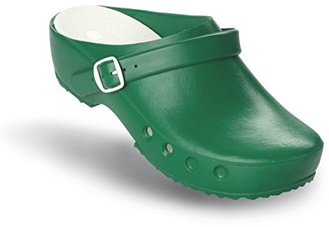 Schurr oP-chaussures chiroclogs classic avec et sans au niveau du talon, Vert - Grun mit Fersenriemen, 41