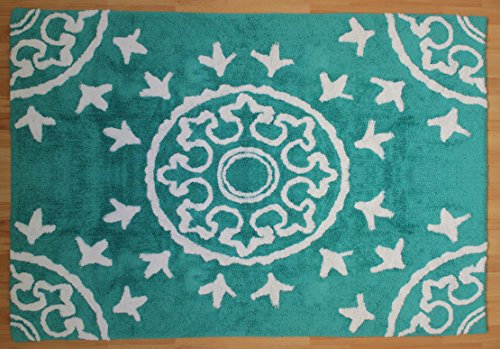 100% Baumwolle Teppich Maschine waschbar für Aratextil. Collection Duna Acqua 120x160 cms