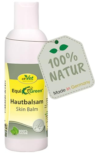 cdVet Naturprodukte EquiGreen Hautbalsam 200 ml - Pflegemittel für Pferde - Hautpflege, besonders für den Fesselbereicht - Krusten- und Grindbildung - mit Mandel- Johanniskrautöl und Ringelblume -