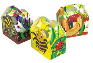 Themed Activity Lunch Meal Box - Food Gift Boxes - Favour PARTY SUPPLIES, x 20, Bugs