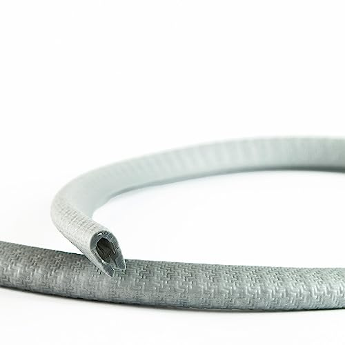 EUTRAS Kantenschutz 1-2 mm Silbergrau – Selbstklemmendes U-Profil ohne Kleber, PVC mit Stahlkern, Türkantenschutz Auto, Schutzleiste für Blech, Metall, Möbel & Karosserie