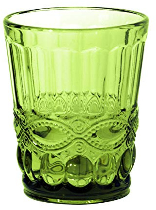 6er Set Wasserglas SOLANGE, olive, 265 ml., mundgeblasen von TOGNANA