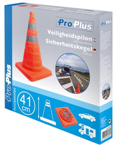 ProPlus 540320 Cône de Sécurité Pliable Orange