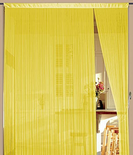 Tenda a fili 150 cm x 300 cm (BxH) Giallo