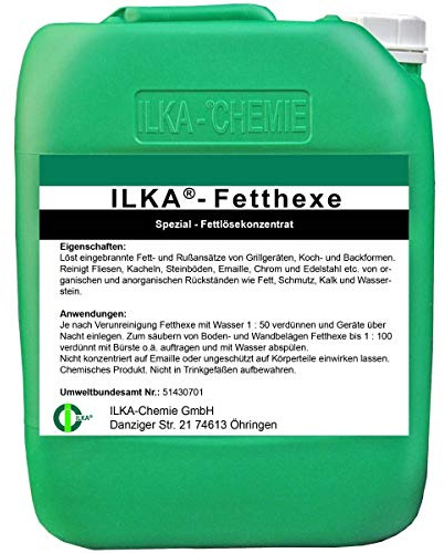 ILKA® - Fetthexe Fettlösekonzentrat Fettentferner | 1ltr | Fett-Reiniger für Küche und starke Verschmutzungen in Gastronomie, Großküchen (zugel. für Lebensmittelbereich), Grillreiniger