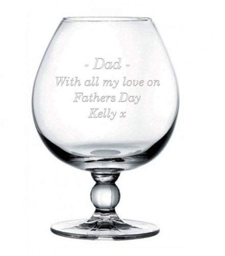 County Engraving Personalised Engraved Large 18oz Brandy Glass for A Birthday, Anniversary or Christmas Gifts - Enter Your Own Custom Text