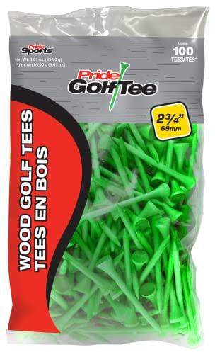 PRIDE GOLF TEE golf tees neon green 100 Count Bag Tees, Citrus Green, Count US