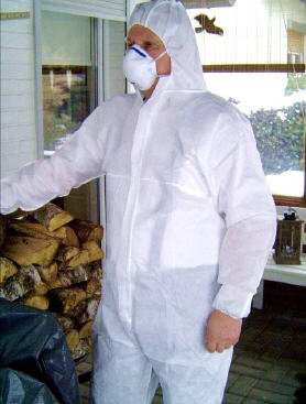 Tector Tuta protettiva usa e getta di alta qualità, tipo 5/6, cat. 3, conforme alla direttiva UE per attrezzature di protezione personale, taglia XL