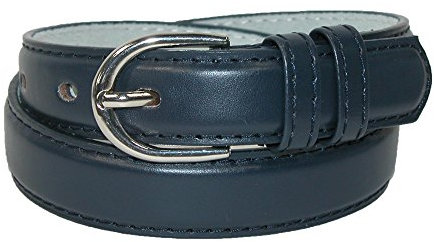 CTM Kid's Leather Basic Dress Belt 2,5 cm (2 Stück), Größe M, Marineblau
