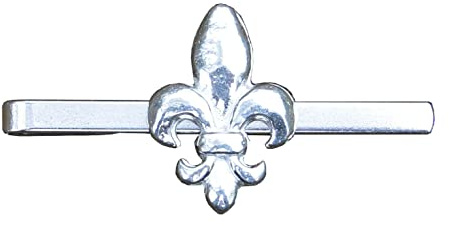 Krawattennadel Fleur de Lys aus Zinn (Pewter) von Hand Gegossen