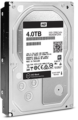 Western Digital Black 4 TB Performance Desktop Hard Disk Drive 7200 RPM SATA 6 GB/s 64MB Cache 3.5 Inch