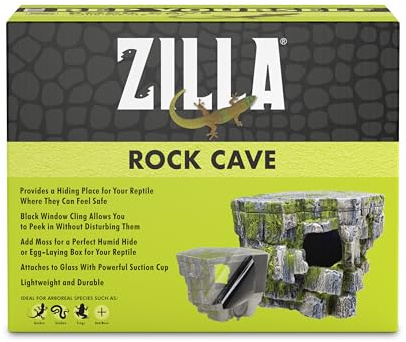 Zilla Rock Cave Vertical Décor, Reptile Hides for Geckos and Frogs