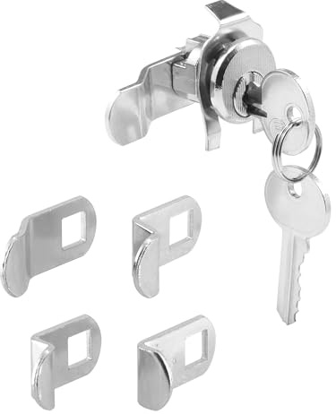 Prime-Line S 4140 Mailbox Lock – Replacement, Multipurpose Mailbox Lock for Several Brands – ILCO 1003M Keyway, Opens Counter-Clockwise with 90º Rotation, Nickel Finish (1 Set)