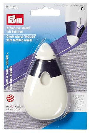 Prym Kreiderad Maus Ergonomics, Kunststoff, pflaumenblau, weiß, One Size, 610950-1